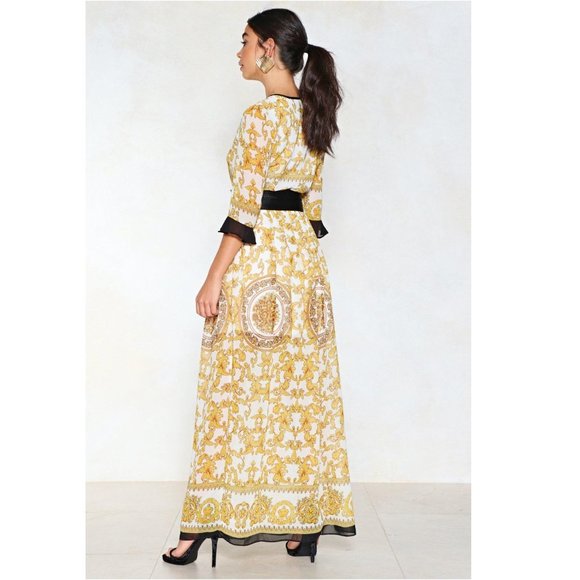 Nasty Gal Yellow and Black Maxi Dress - Picture 3 of 16